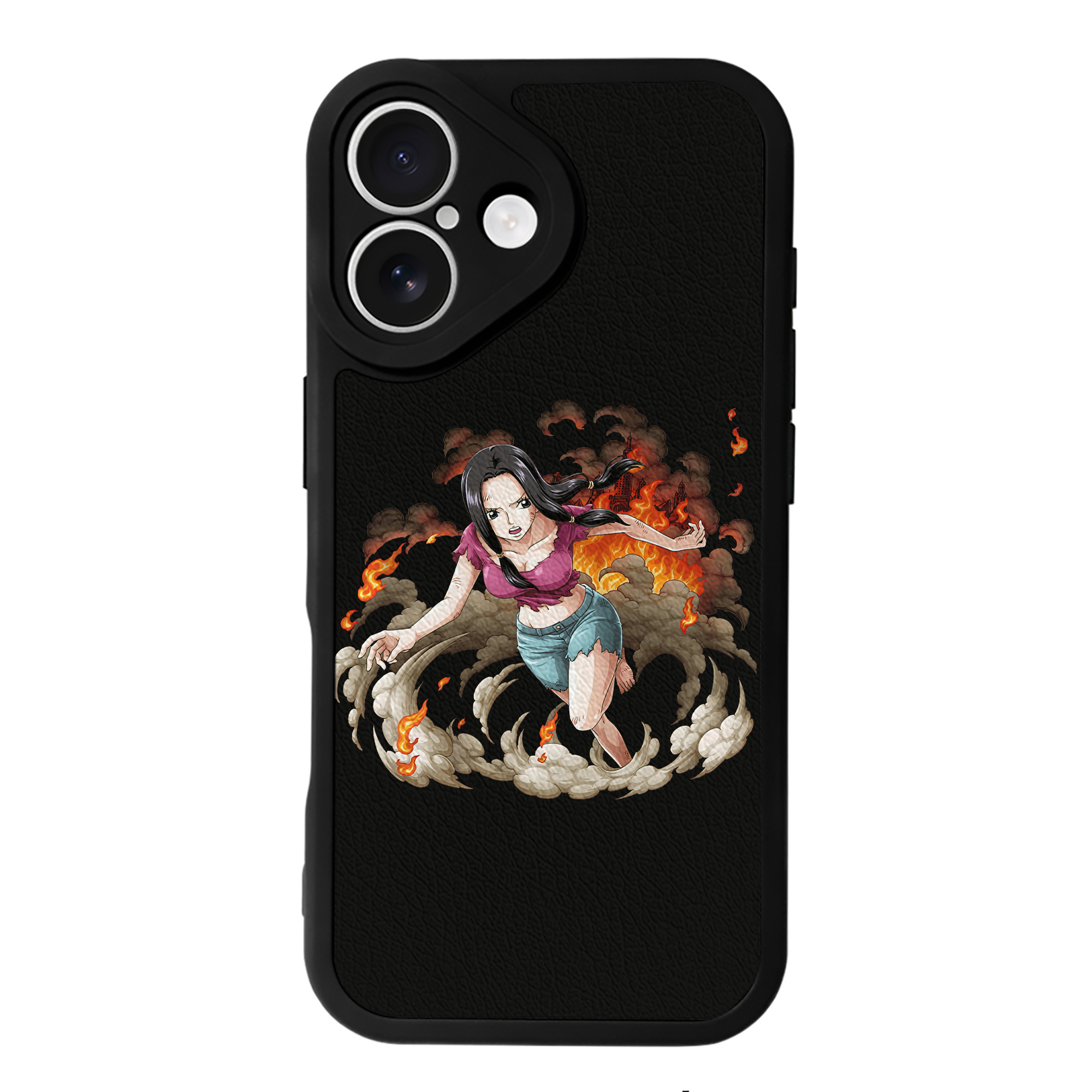（画像用） ワンピース ニコ・ロビン ONE PIECE Nico Robin 【iPhone 16シリーズ対応】シリコンスマホケース（レザー調） 材質：シリコン